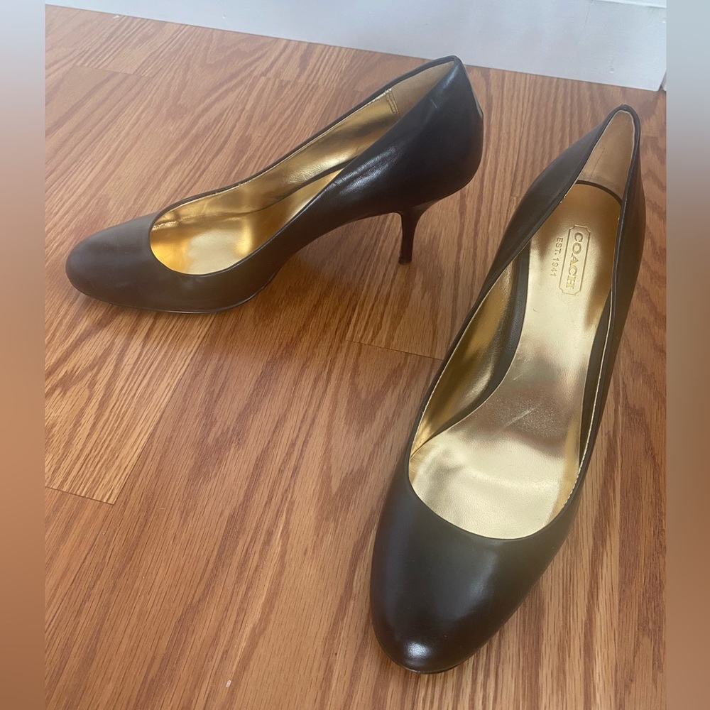Coach Black leather Pumps.  2 inch heel.  Excellent condition.